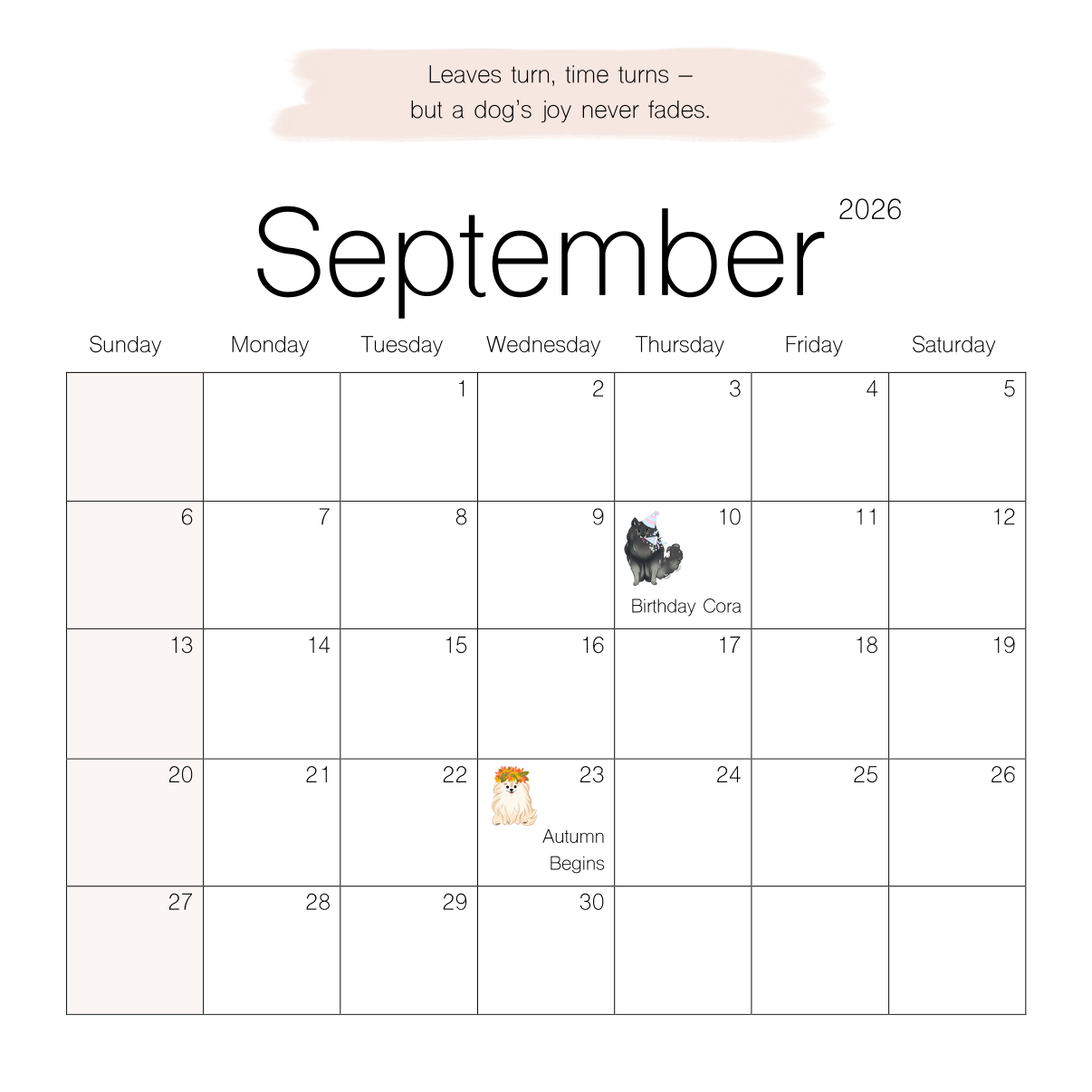 MissyMinzi Calendar 2026/2027